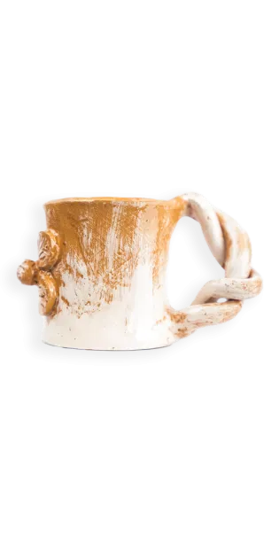 Tazza con fiore in rialzo
