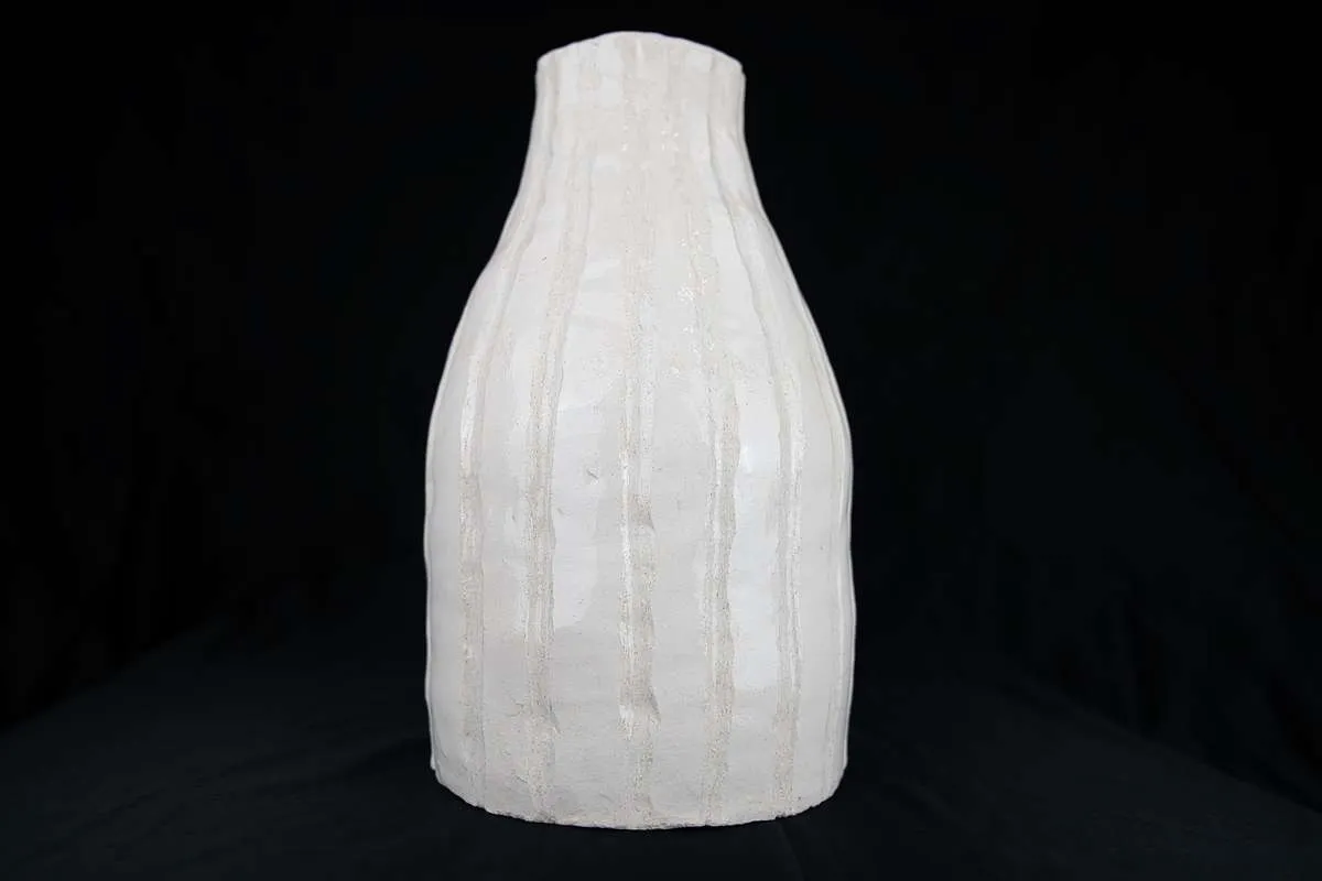 Vaso a righe bianche - immagine 2