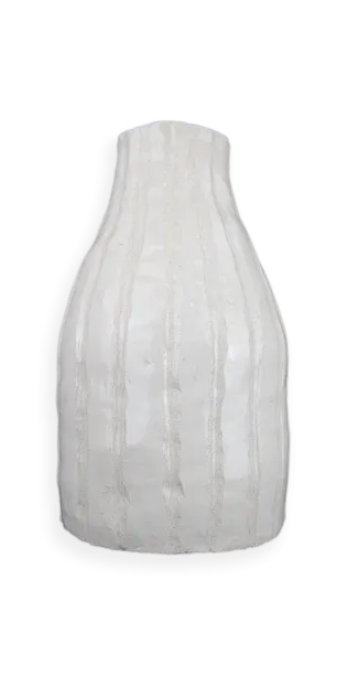 Vaso a righe bianche