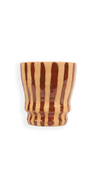Vaso righe rosso